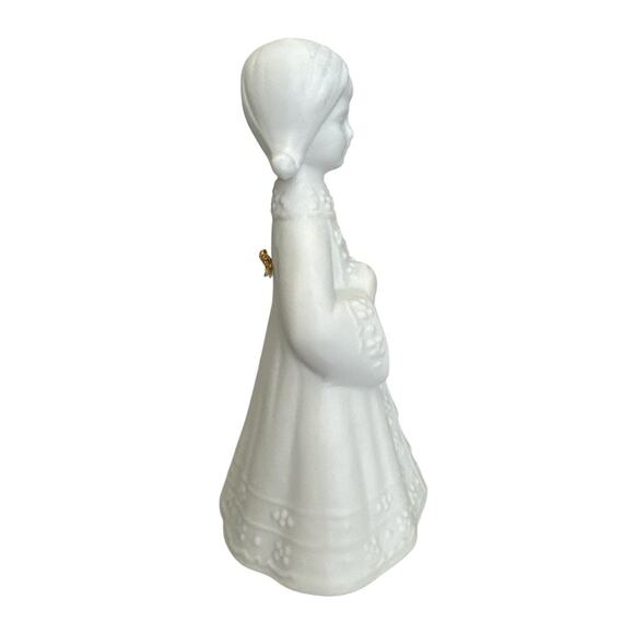 Bisque Porcelain AES Japan Delicate Choir Girl Bell 5” - Picture 3 of 10